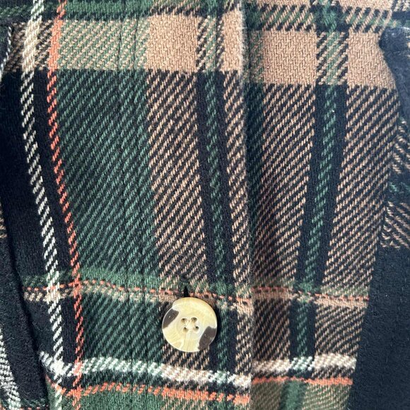 Brixton Forest Green Plaid Cotton Blend Cropped Shacket with Pockets – US S - Picture 11 of 12